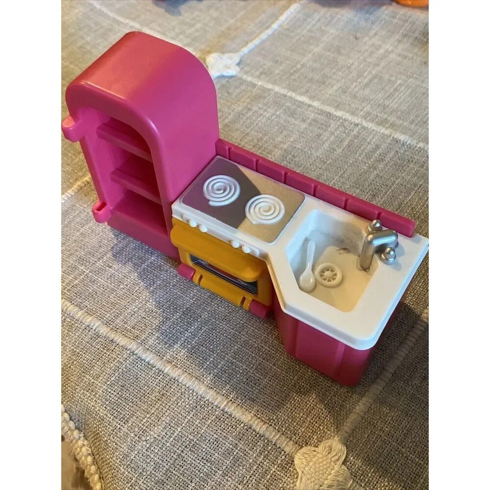 Fisher Price Loving Family My First Dollhouse Kitchen SINK STOVE FRIDGE NO DOOR